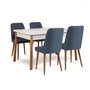 Hanah Home Santiago 1048 - 2 AB Conjunto de Mesa Extensible y Sillas